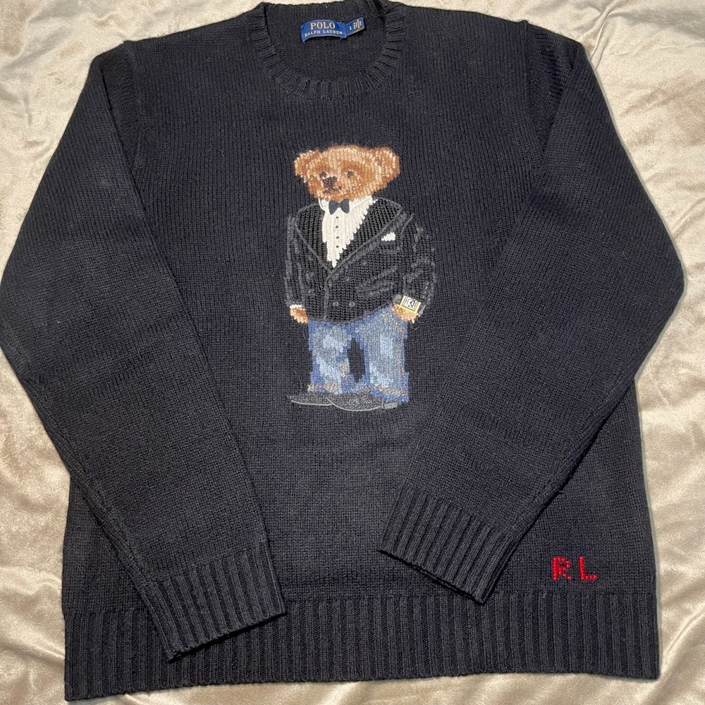 Men’s Ralph Lauren bear Tux sweater